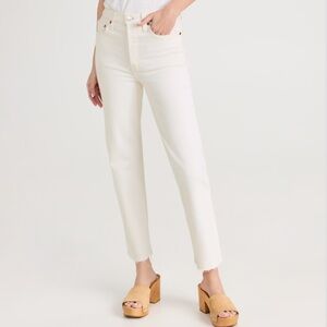 RE/DONE 70s Stove Pipe White/Cream Denim